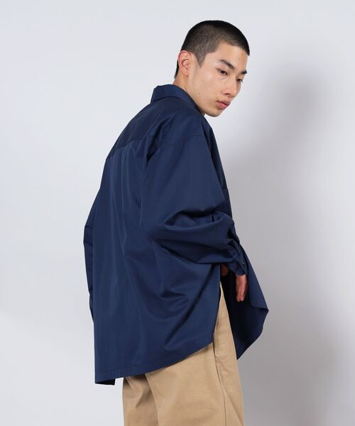 BEN DAVIS(ベンデイビス)の「【BEN DAVIS(ベン デイビス)】BIG HALF ZIP L/S SHIRT / ビッグ ハーフジップ ワンポイント 長袖 シャツ(シャツ/ブラウス・メンズ・ブラック/ネイビー/その他1/その他2・MEDIUM/LARGE/X-LARGE)」の9枚目の写真