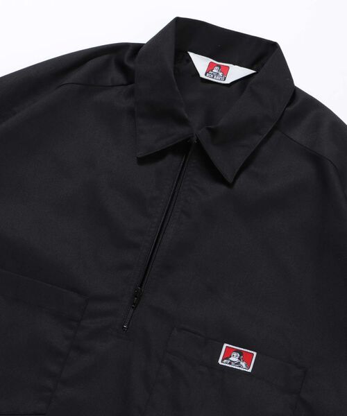 BEN DAVIS(ベンデイビス)の「【BEN DAVIS(ベン デイビス)】BIG HALF ZIP L/S SHIRT / ビッグ ハーフジップ ワンポイント 長袖 シャツ(シャツ/ブラウス・メンズ・ブラック/ネイビー/その他1/その他2・MEDIUM/LARGE/X-LARGE)」の11枚目の写真