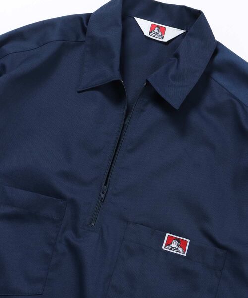 BEN DAVIS(ベンデイビス)の「【BEN DAVIS(ベン デイビス)】BIG HALF ZIP L/S SHIRT / ビッグ ハーフジップ ワンポイント 長袖 シャツ(シャツ/ブラウス・メンズ・ブラック/ネイビー/その他1/その他2・MEDIUM/LARGE/X-LARGE)」の15枚目の写真