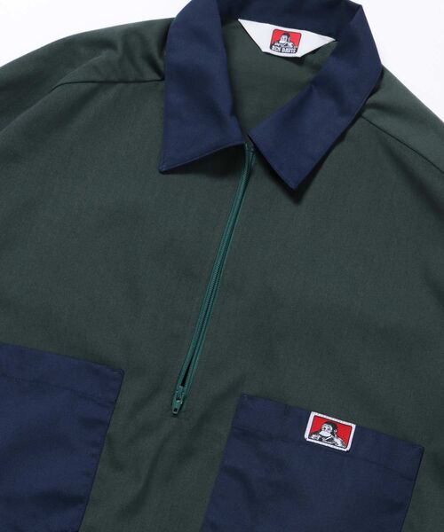 BEN DAVIS(ベンデイビス)の「【BEN DAVIS(ベン デイビス)】BIG HALF ZIP L/S SHIRT / ビッグ ハーフジップ ワンポイント 長袖 シャツ(シャツ/ブラウス・メンズ・ブラック/ネイビー/その他1/その他2・MEDIUM/LARGE/X-LARGE)」の21枚目の写真