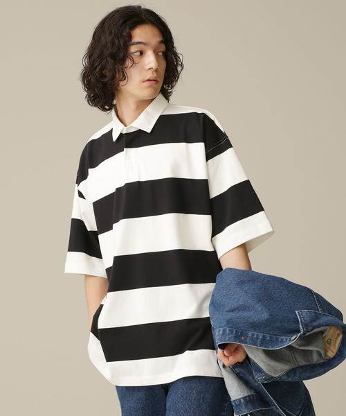 NANO universe（ナノユニバース）の「LB.03/天竺ラガーポロシャツ（ポロシャツ・メンズ・ブラック/モカ/その他1・S/M/L）」の3枚目の写真