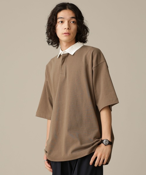 NANO universe（ナノユニバース）の「LB.03/天竺ラガーポロシャツ（ポロシャツ・メンズ・ブラック/モカ/その他1・S/M/L）」の2枚目の写真