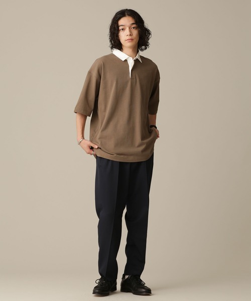 NANO universe（ナノユニバース）の「LB.03/天竺ラガーポロシャツ（ポロシャツ・メンズ・ブラック/モカ/その他1・S/M/L）」の8枚目の写真