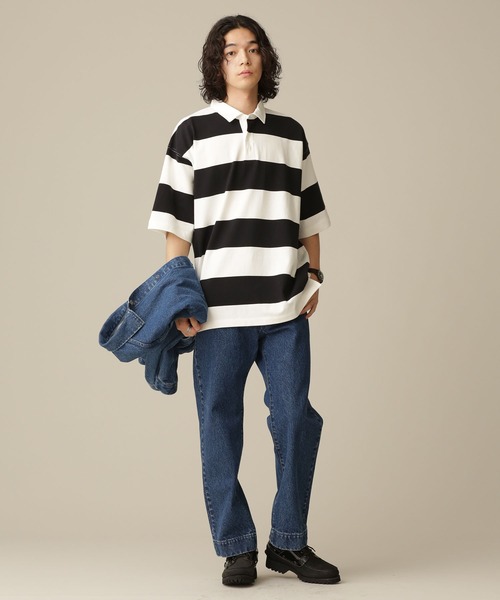 NANO universe（ナノユニバース）の「LB.03/天竺ラガーポロシャツ（ポロシャツ・メンズ・ブラック/モカ/その他1・S/M/L）」の9枚目の写真