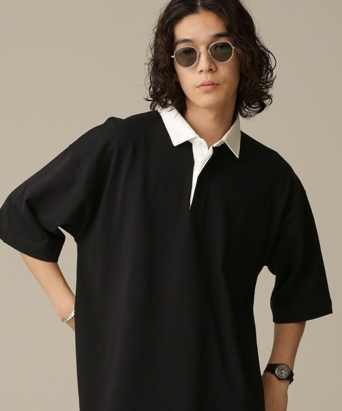 NANO universe（ナノユニバース）の「LB.03/天竺ラガーポロシャツ（ポロシャツ・メンズ・ブラック/モカ/その他1・S/M/L）」の4枚目の写真