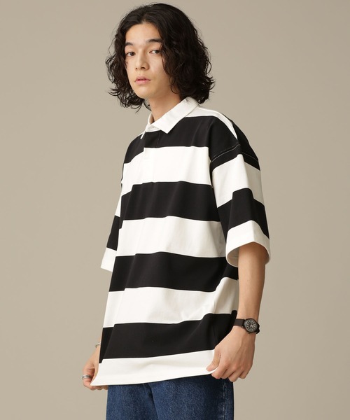 NANO universe（ナノユニバース）の「LB.03/天竺ラガーポロシャツ（ポロシャツ・メンズ・ブラック/モカ/その他1・S/M/L）」の6枚目の写真