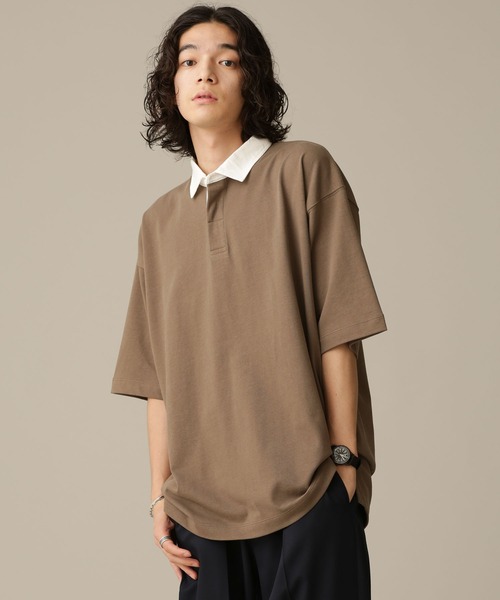 NANO universe（ナノユニバース）の「LB.03/天竺ラガーポロシャツ（ポロシャツ・メンズ・ブラック/モカ/その他1・S/M/L）」の5枚目の写真