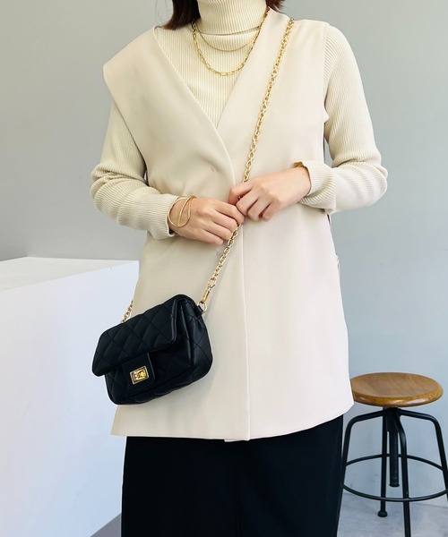 un dix cors（アンディコール）の「リブタートルニット（ニット/セーター・レディース・オフホワイト/グレー/ブラック・FREE）」の17枚目の写真