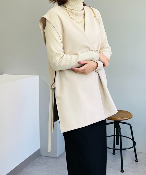 un dix cors（アンディコール）の「リブタートルニット（ニット/セーター・レディース・オフホワイト/グレー/ブラック・FREE）」の19枚目の写真