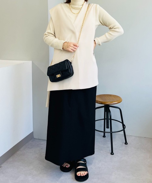 un dix cors（アンディコール）の「リブタートルニット（ニット/セーター・レディース・オフホワイト/グレー/ブラック・FREE）」の20枚目の写真