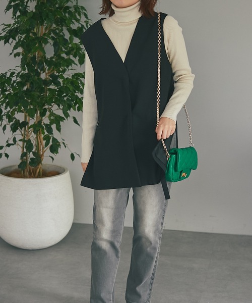 un dix cors（アンディコール）の「リブタートルニット（ニット/セーター・レディース・オフホワイト/グレー/ブラック・FREE）」の21枚目の写真