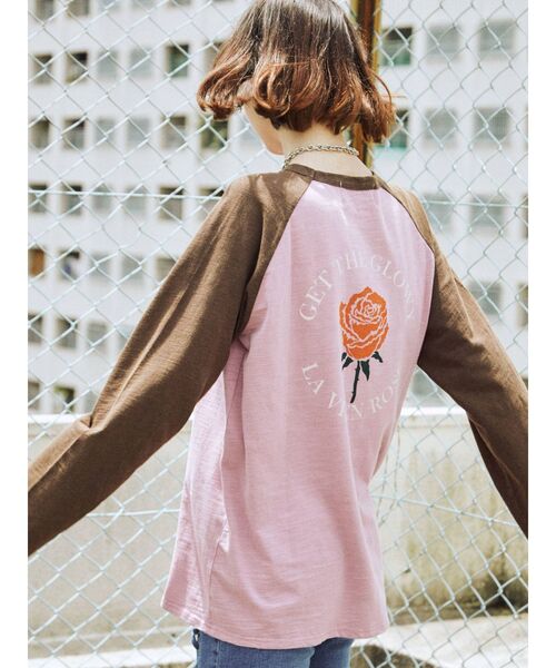 jouetie（ジュエティ）の「ローズラグラントップス（Tシャツ/カットソー・レディース・ピンク/オフホワイト/ブルー・MEDIUM）」の5枚目の写真