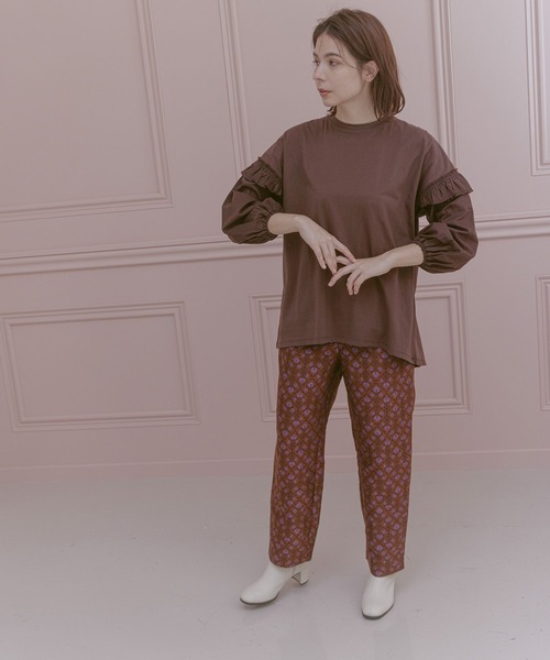 niko and...（ニコアンド）の「素敵な織柄パンツ（その他パンツ・レディース・ブラウン/ピンク/グリーン・MEDIUM/LARGE）」の21枚目の写真