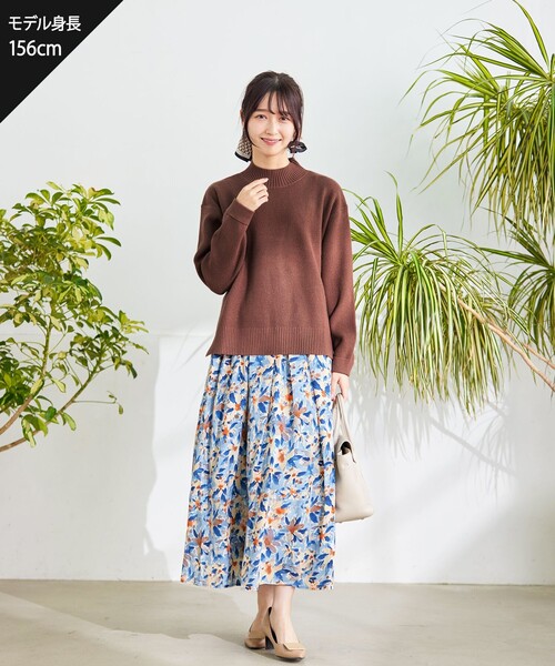 Tiaclasse(ティアクラッセ)の「【SET UP】幅広いアイテムと相性抜群のニットトップスと女性らしさ溢れるスカートセット(セットアップ・レディース・ブラウン/ベージュ/ブルー/グレー・L/M)」の16枚目の写真