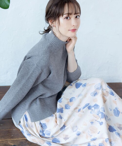 Tiaclasse(ティアクラッセ)の「【SET UP】幅広いアイテムと相性抜群のニットトップスと女性らしさ溢れるスカートセット(セットアップ・レディース・ブラウン/ベージュ/ブルー/グレー・L/M)」の20枚目の写真