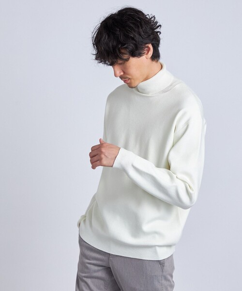 SHIPS any（シップス エニィ）の「SHIPS any: 【ウォッシャブル】 ミラノリブ タートルネック ニット◇（ニット/セーター・メンズ・ブラック/ライトブラウン/ナチュラル/ブルー系その他/マスタード・SMALL/MEDIUM/LARGE/X-LARGE）」の10枚目の写真