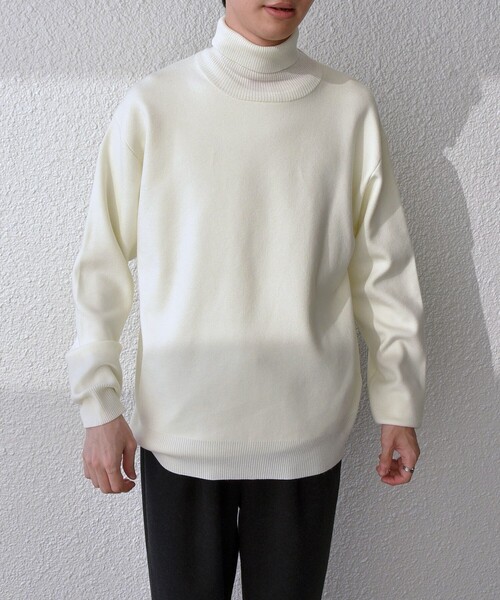 SHIPS any（シップス エニィ）の「SHIPS any: 【ウォッシャブル】 ミラノリブ タートルネック ニット◇（ニット/セーター・メンズ・ブラック/ライトブラウン/ナチュラル/ブルー系その他/マスタード・SMALL/MEDIUM/LARGE/X-LARGE）」の22枚目の写真