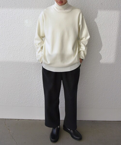 SHIPS any（シップス エニィ）の「SHIPS any: 【ウォッシャブル】 ミラノリブ タートルネック ニット◇（ニット/セーター・メンズ・ブラック/ライトブラウン/ナチュラル/ブルー系その他/マスタード・SMALL/MEDIUM/LARGE/X-LARGE）」の15枚目の写真