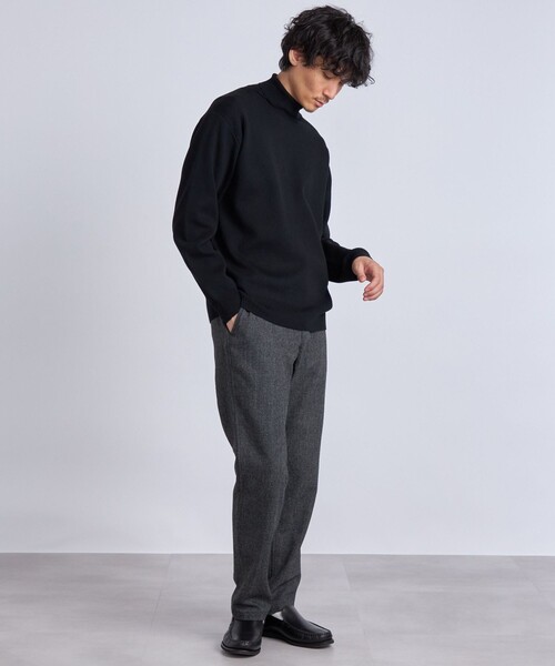 SHIPS any（シップス エニィ）の「SHIPS any: 【ウォッシャブル】 ミラノリブ タートルネック ニット◇（ニット/セーター・メンズ・ブラック/ライトブラウン/ナチュラル/ブルー系その他/マスタード・SMALL/MEDIUM/LARGE/X-LARGE）」の12枚目の写真