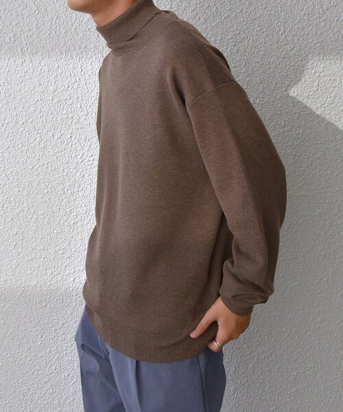 SHIPS any（シップス エニィ）の「SHIPS any: 【ウォッシャブル】 ミラノリブ タートルネック ニット◇（ニット/セーター・メンズ・ブラック/ライトブラウン/ナチュラル/ブルー系その他/マスタード・SMALL/MEDIUM/LARGE/X-LARGE）」の17枚目の写真