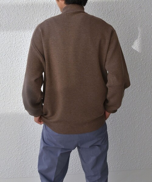 SHIPS any（シップス エニィ）の「SHIPS any: 【ウォッシャブル】 ミラノリブ タートルネック ニット◇（ニット/セーター・メンズ・ブラック/ライトブラウン/ナチュラル/ブルー系その他/マスタード・SMALL/MEDIUM/LARGE/X-LARGE）」の9枚目の写真
