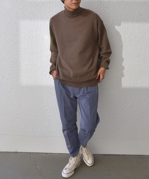 SHIPS any（シップス エニィ）の「SHIPS any: 【ウォッシャブル】 ミラノリブ タートルネック ニット◇（ニット/セーター・メンズ・ブラック/ライトブラウン/ナチュラル/ブルー系その他/マスタード・SMALL/MEDIUM/LARGE/X-LARGE）」の13枚目の写真