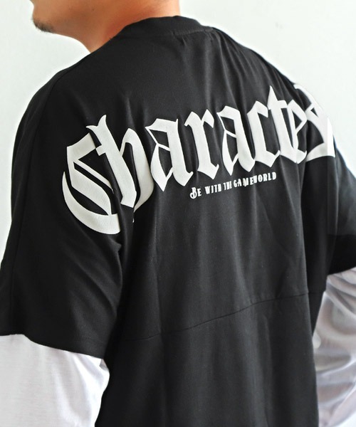 LUXSTYLE（ラグスタイル）の「バックロゴ半袖BIGTシャツ×無地ロンTアンサンブル（アンサンブル・メンズ・ホワイト×ブラック/ブラック×ホワイト・L/M）」の13枚目の写真