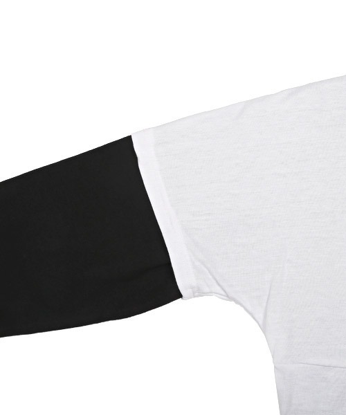 LUXSTYLE（ラグスタイル）の「バックロゴ半袖BIGTシャツ×無地ロンTアンサンブル（アンサンブル・メンズ・ホワイト×ブラック/ブラック×ホワイト・L/M）」の17枚目の写真