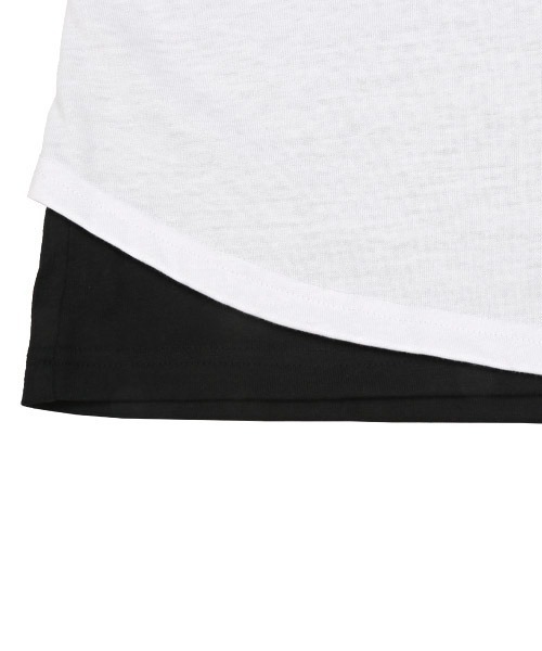 LUXSTYLE（ラグスタイル）の「バックロゴ半袖BIGTシャツ×無地ロンTアンサンブル（アンサンブル・メンズ・ホワイト×ブラック/ブラック×ホワイト・L/M）」の19枚目の写真