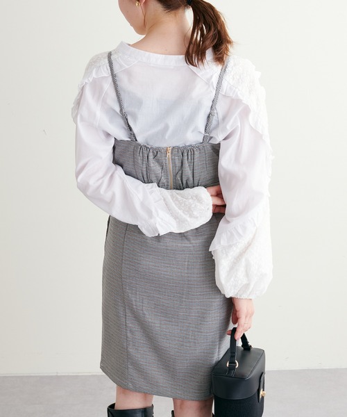 natural couture(ナチュラルクチュール)の「WEB限定アイテム/2022AWアイテム/ミニキャミワンピース(ワンピース・レディース・ブラウン/その他2/その他1/ブラック・FREE)」の21枚目の写真