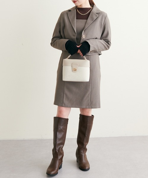natural couture(ナチュラルクチュール)の「WEB限定アイテム/2022AWアイテム/ミニキャミワンピース(ワンピース・レディース・ブラウン/その他2/その他1/ブラック・FREE)」の11枚目の写真