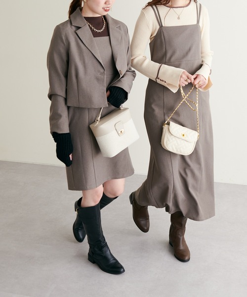 natural couture(ナチュラルクチュール)の「WEB限定アイテム/2022AWアイテム/ミニキャミワンピース(ワンピース・レディース・ブラウン/その他2/その他1/ブラック・FREE)」の12枚目の写真