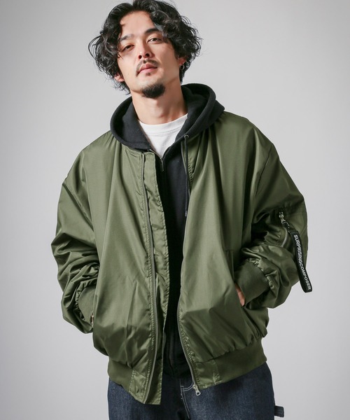 撥水ドロップショルダーMA-1ジャケット（MA-1）｜LUXSTYLE（ラグ