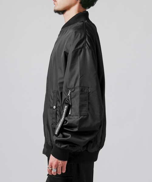 LUXSTYLE(ラグスタイル)の「撥水ドロップショルダーMA-1ジャケット(MA-1・メンズ・ブラック/カーキ/ネイビー・L/XL/M)」の16枚目の写真