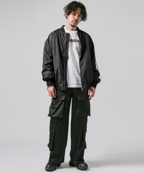 LUXSTYLE(ラグスタイル)の「撥水ドロップショルダーMA-1ジャケット(MA-1・メンズ・ブラック/カーキ/ネイビー・L/XL/M)」の18枚目の写真