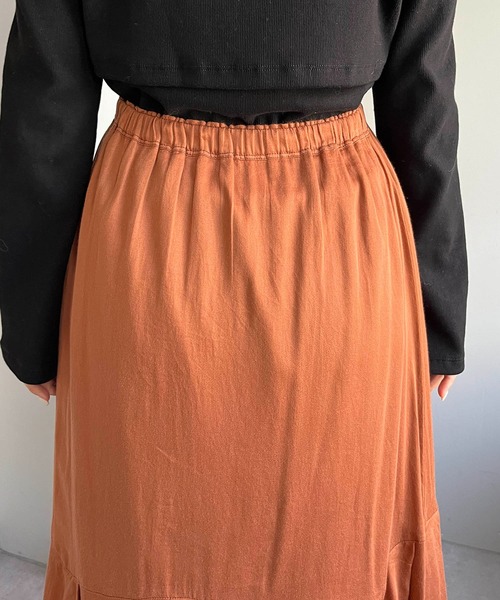 CAPRICIEUX LE'MAGE（カプリシューレマージュ）の「アシメタックスカート（スカート・レディース・ホワイト/チャコールグレー/キャメル・FREE）」の6枚目の写真