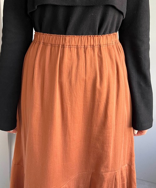 CAPRICIEUX LE'MAGE（カプリシューレマージュ）の「アシメタックスカート（スカート・レディース・ホワイト/チャコールグレー/キャメル・FREE）」の10枚目の写真