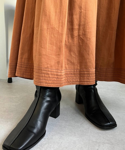 CAPRICIEUX LE'MAGE（カプリシューレマージュ）の「アシメタックスカート（スカート・レディース・ホワイト/チャコールグレー/キャメル・FREE）」の19枚目の写真