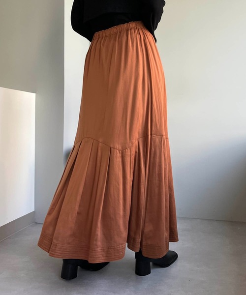 CAPRICIEUX LE'MAGE（カプリシューレマージュ）の「アシメタックスカート（スカート・レディース・ホワイト/チャコールグレー/キャメル・FREE）」の13枚目の写真