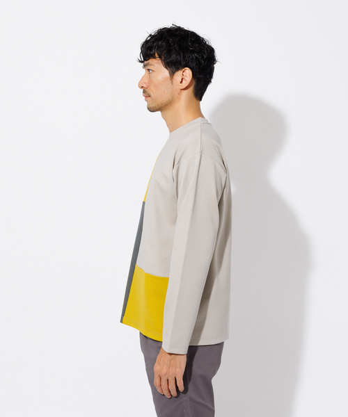 ポンチ パネル 切替 長袖 Tシャツ ポンチ パネル 切替 長袖 Tシャツ（Tシャツ/カットソー