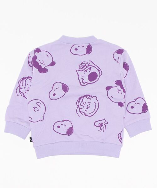 BABYDOLL(ベビードール)の「通販限定 スヌーピートレーナー フロッキー総柄 7190K(スウェット・キッズ・チャコールグレー/ストーン/パープル/ベージュ/ブラック系1/グリーン・90cm/100cm/110cm/120cm/130cm/140cm)」の7枚目の写真