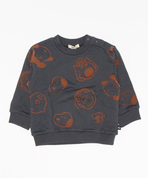 BABYDOLL(ベビードール)の「通販限定 スヌーピートレーナー フロッキー総柄 7190K(スウェット・キッズ・チャコールグレー/ストーン/パープル/ベージュ/ブラック系1/グリーン・90cm/100cm/110cm/120cm/130cm/140cm)」の19枚目の写真