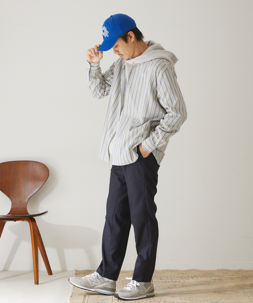 417 EDIFICE(フォーワンセブンエディフィス)の「【ESSENTIAL / エッセンシャル】 ストライプバンドシャツ(シャツ/ブラウス・メンズ・その他1/その他3/その他10・SMALL/MEDIUM/LARGE)」の14枚目の写真