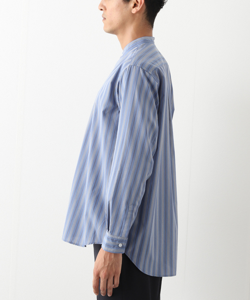 417 EDIFICE(フォーワンセブンエディフィス)の「【ESSENTIAL / エッセンシャル】 ストライプバンドシャツ(シャツ/ブラウス・メンズ・その他1/その他3/その他10・SMALL/MEDIUM/LARGE)」の15枚目の写真