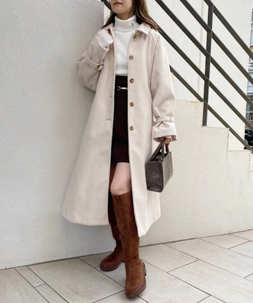 one after another NICE CLAUP（ワンアフターアナザーナイスクラップ）の「NCイニシャルハイネックトップス（Tシャツ/カットソー・レディース・オフホワイト/ブラック/ブラック系その他/ベージュ/ベビーピンク/ホワイト×グレー・FREE）」の18枚目の写真