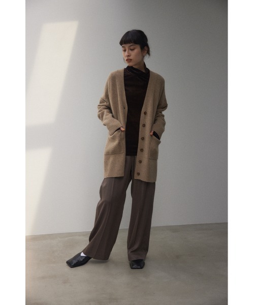 BLACK BY MOUSSY(ブラックバイマウジー)の「loose outlinking cardigan(ルーズアウトリンキングカーディガン)(カーディガン/ボレロ・レディース・ベージュ/イエロー/杢グレー・FREE)」の22枚目の写真