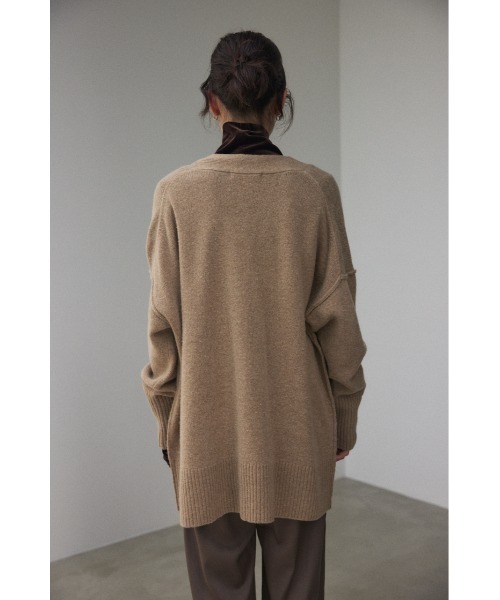 BLACK BY MOUSSY(ブラックバイマウジー)の「loose outlinking cardigan(ルーズアウトリンキングカーディガン)(カーディガン/ボレロ・レディース・ベージュ/イエロー/杢グレー・FREE)」の15枚目の写真