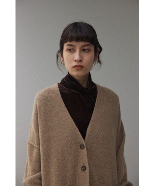 BLACK BY MOUSSY(ブラックバイマウジー)の「loose outlinking cardigan(ルーズアウトリンキングカーディガン)(カーディガン/ボレロ・レディース・ベージュ/イエロー/杢グレー・FREE)」の18枚目の写真