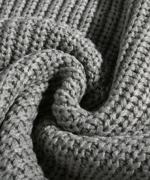 neos(ネオス)の「【neos -addictive design-】ビッグシルエット 畦編み ケーブル モックネック ニット セーター(ニット/セーター・メンズ・ホワイト/ブラック/グレー/ベージュ/グリーン・MEDIUM/LARGE)」の11枚目の写真