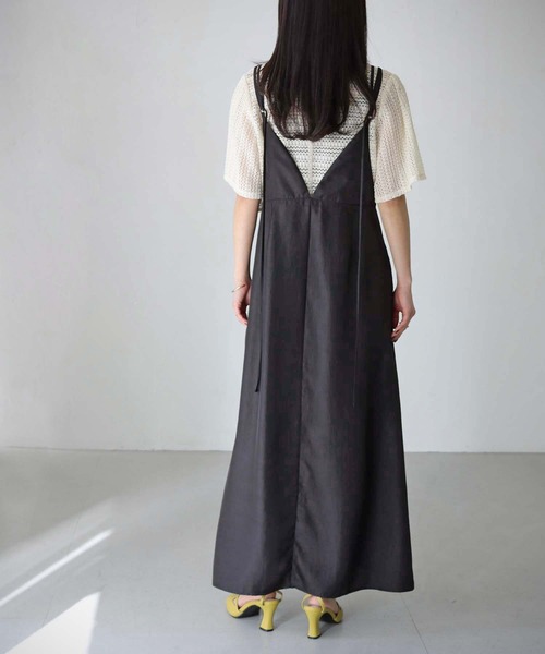 cheriella（シェリエラ）の「【cheriella】WEB限定マルチWAYダブルストラップシワサテンキャミワンピース（ワンピース・レディース・ブラウン/スモークピンク/ブラック・M）」の19枚目の写真